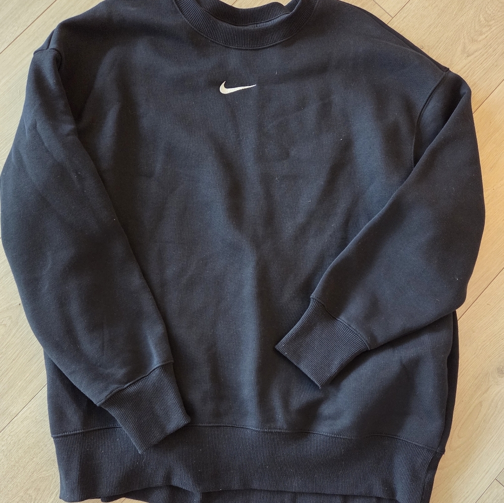 Nike Black Oversized Sweatshirt with White Logo